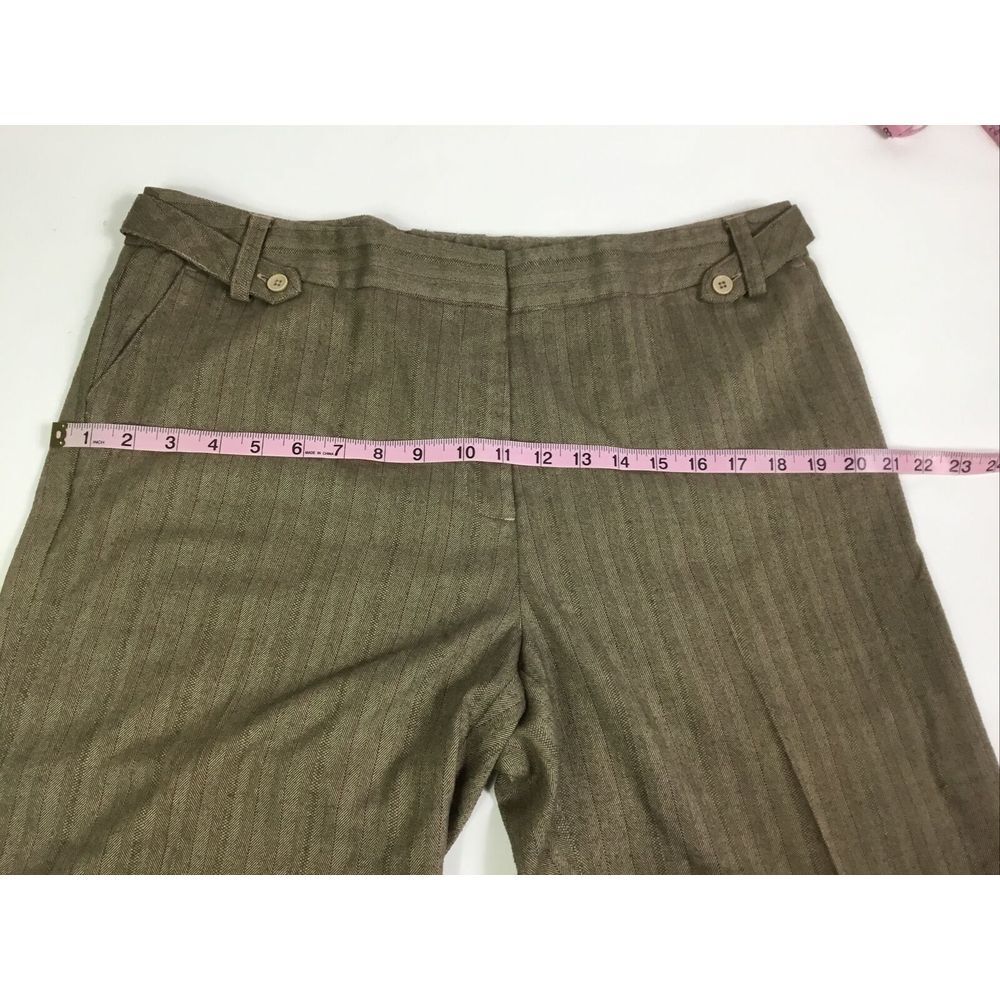 D.F.A.New York womens Shorts stretch cuffs Khaki tweed‎ Bermuda golf Size 14 - Picture 6 of 9
